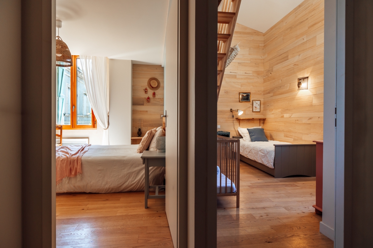 2 grandes chambres pour le gite grand Garance 2 chambres à l'étage du gite pour amis et famille au coeur du domaine viticole