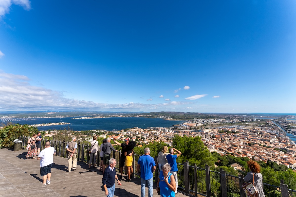 Surplomber la région depuis de Mont St Clair de Sète, vue à 360°
